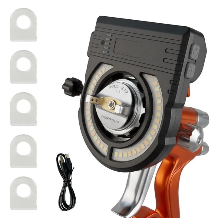 DPA PLT-01 Linterna LED para pistola de pintura con sistema de luz Ring Universal