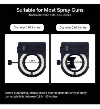 DPA PLT-01 Linterna LED para pistola de pintura con sistema de luz Ring Universal