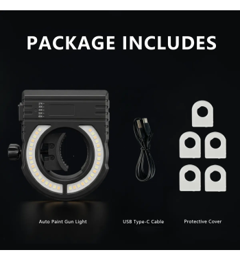 DPA PLT-01 Linterna LED para pistola de pintura con sistema de luz Ring Universal