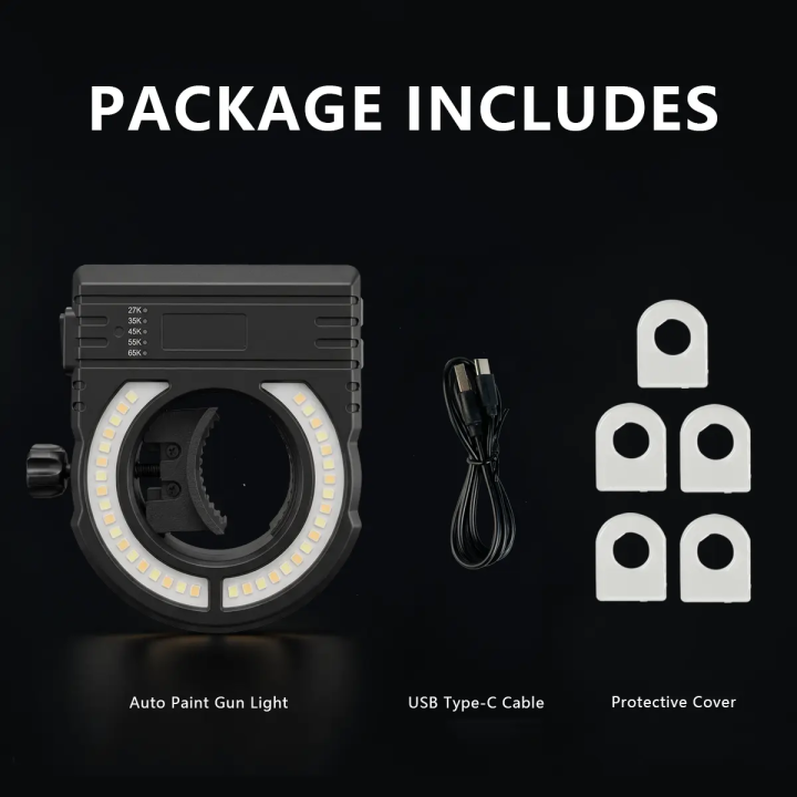 DPA PLT-01 Linterna LED para pistola de pintura con sistema de luz Ring Universal