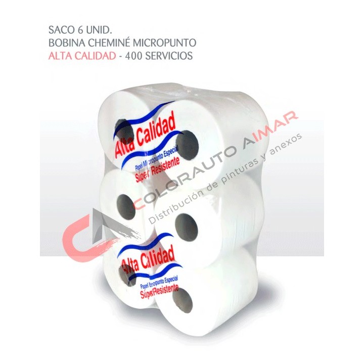 13-0102 Bobina celulosa micropunto alta calidad chemine