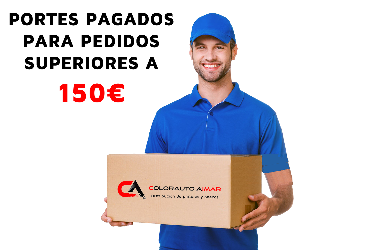Portes pagados para pedidos superiores a 150€